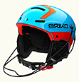 BRIKO［ブリコ］ SLALOM チンガード付き スノーヘルメット 20001P0 C06シャイニースカイブルーオレンジ