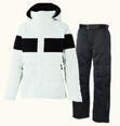 ONYONE［オンヨネ］ スキーウェア　EDGE PUFF OUTER　JACKET　PANT　上下セット ONJ98300/ONP98310 100×009　WHITE×BLACK