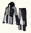 ONYONE［オンヨネ］ PRINT OUTER 上下セット スキー ジャケット パンツ SET ONJ95P43/ONP95P53 100P009PWHTxBLK